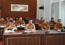 Bupati Humbang Hasundutan Ikuti Rakor Sinkronisasi Data Pascabencana