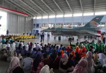 Murid TK Kenali Dunia Dirganta di Lanud Pekanbaru