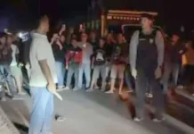 Pria Mengamuk di Desa Gohong Bikin Jalan Macet