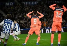 Barcelona Tersungkur di Reale Arena, Sociedad Menang Dramatis